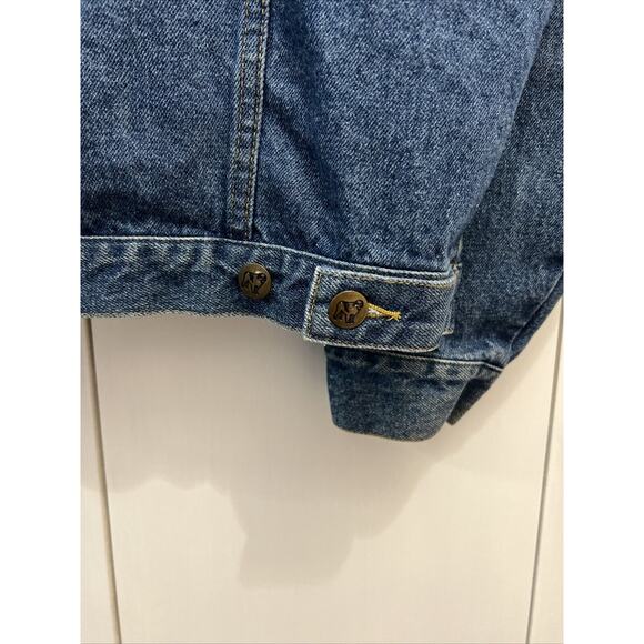 VTG 90s/Y2K BIG DOGS Jean Jacket Sz L Grunge/Trucker Denim FUN & ATTITUDE - Picture 9 of 10